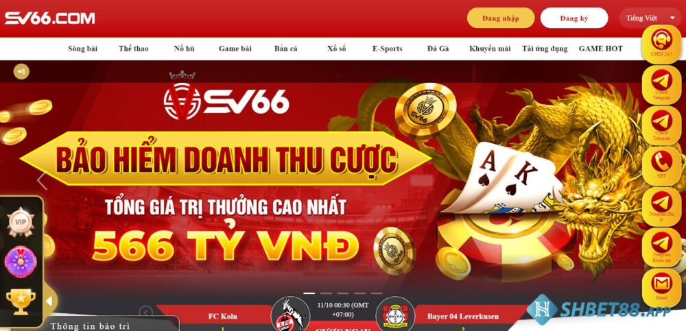 SV66 là nhà cái có tiếng tại thị trường cá cược tại Việt Nam